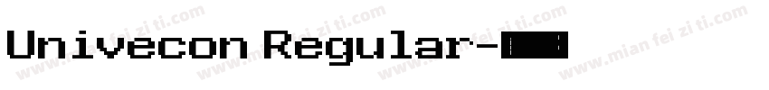 Univecon Regular字体转换